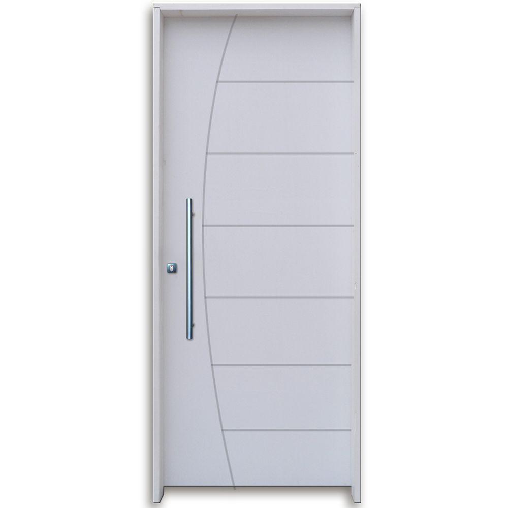 Porta de Madeira Hdf Primer Puxador Reto 2,10x0,82 Direita - 1