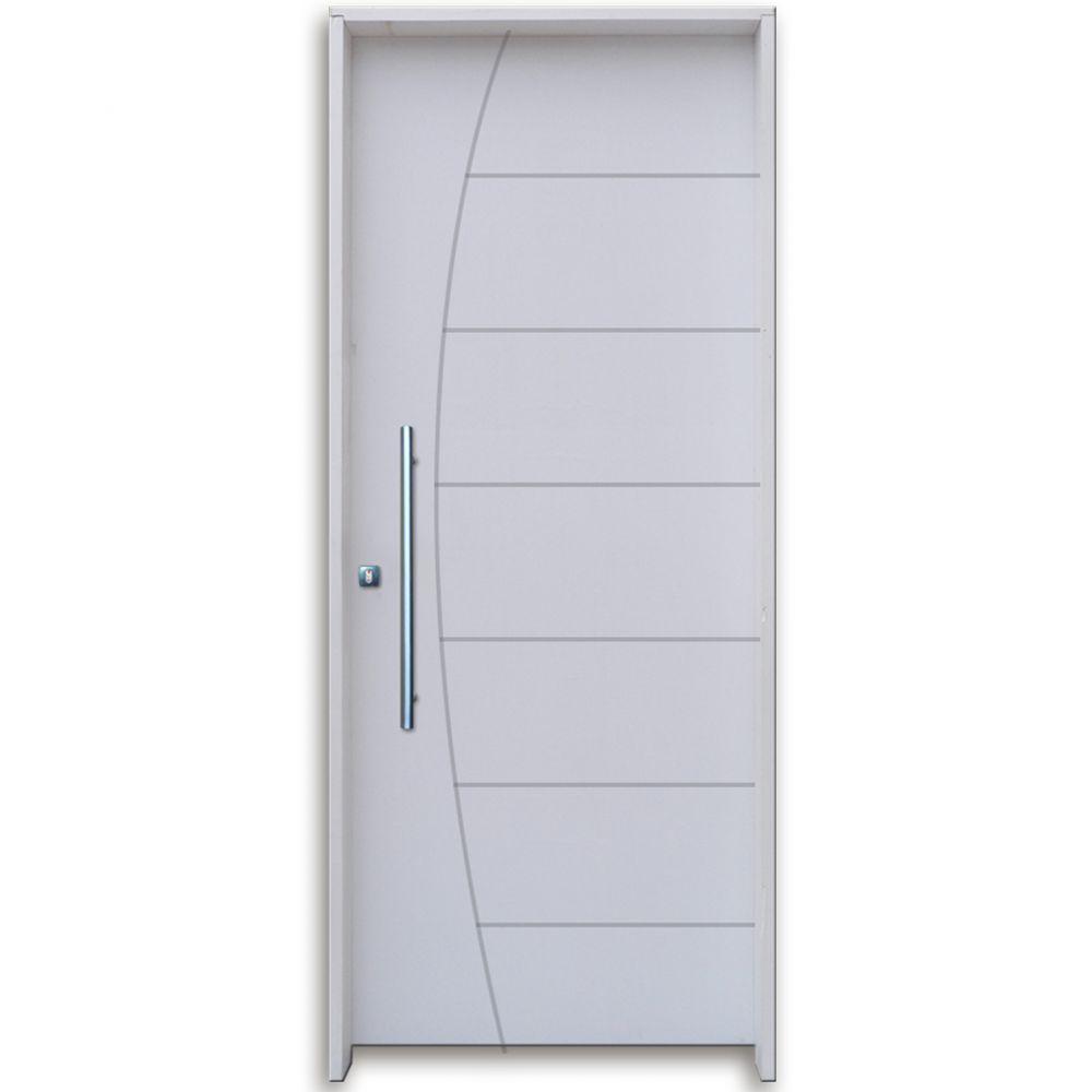 Porta de Madeira Hdf Primer Puxador Reto 2,10x0,82 Direita - 2