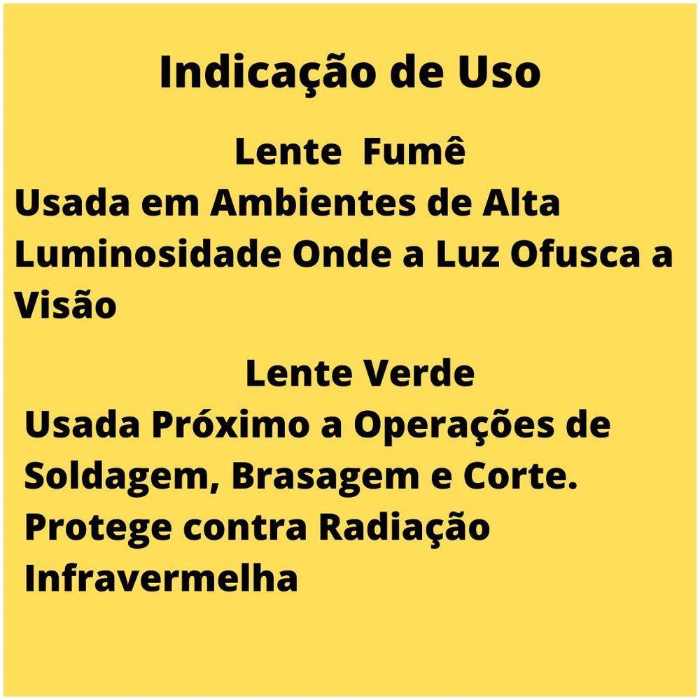 Óculos Segurança Epi Croma Fumê Proteção Trabalho Ca36655 - 4