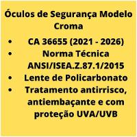 Kit 5 óculos Segurança Epi Croma Verde Proteção Trabalho - 11