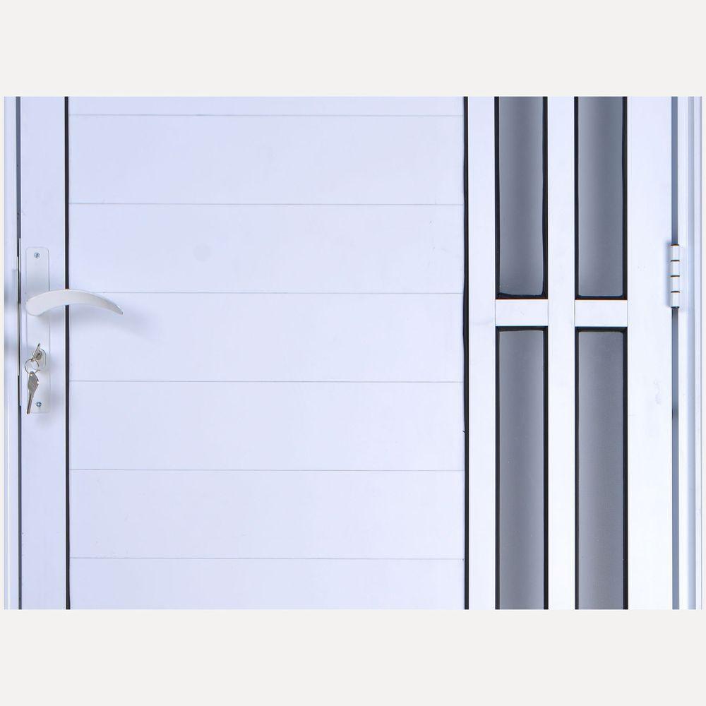 Porta De Alumínio Lambril c/Visor 2 Torres Direita Branco - 3