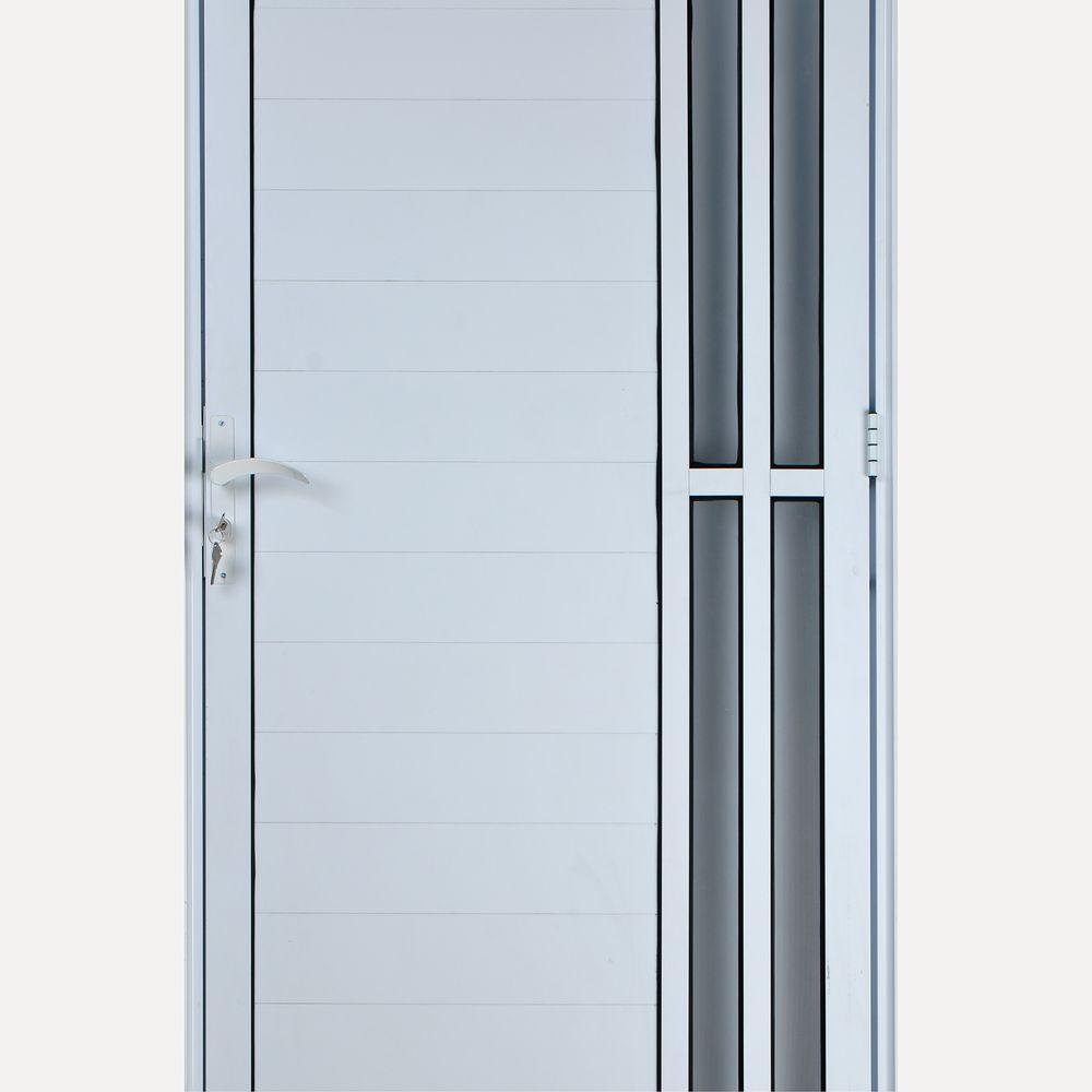 Porta De Alumínio Lambril c/Visor 2 Torres Direita Branco - 4