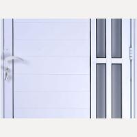 Porta De Alumínio Lambril c/Visor 2 Torres Direita Branco - 3