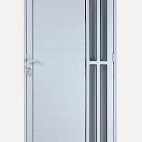 Porta De Alumínio Lambril c/Visor 2 Torres Direita Branco - 4