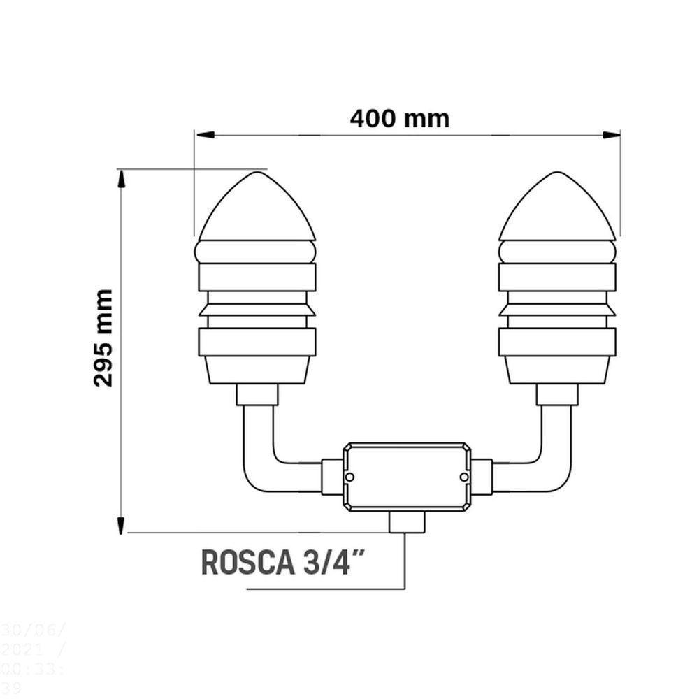 Sinalizador Duplo Vermelho 60 W Tramontina Em Alumínio Tramontina - 2
