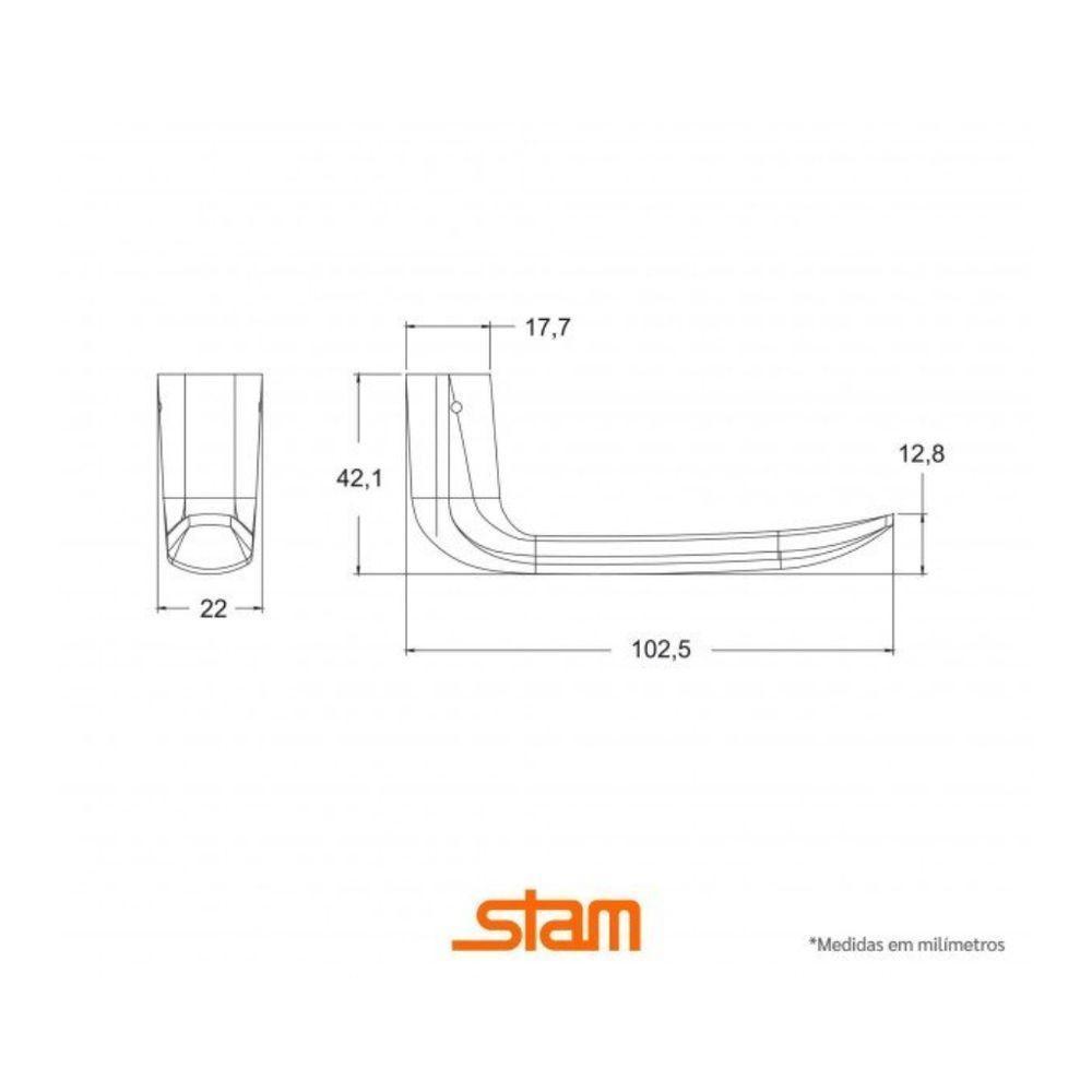 Fechadura Espelhada Inox - Stam Banheiro 824/11 - 3
