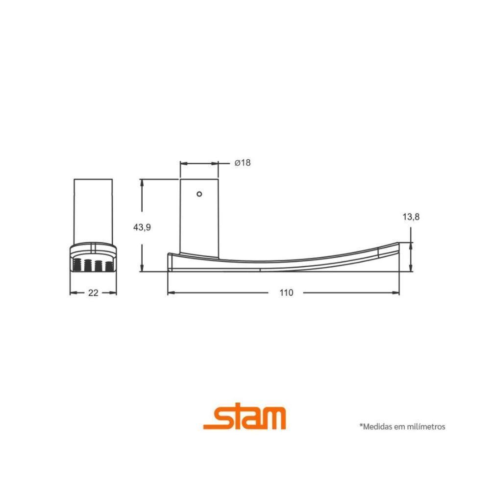 Fechadura Espelhada Inox - Stam Tetra 1800/21 - 4