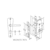 Fechadura Popline 40x53 Cromada - Soprano Externa - 4