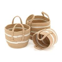 Singara Cesta Tecido Bege 3Pç - 2