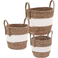 Zagora Cesta Fibra Branco 3Pç - 1