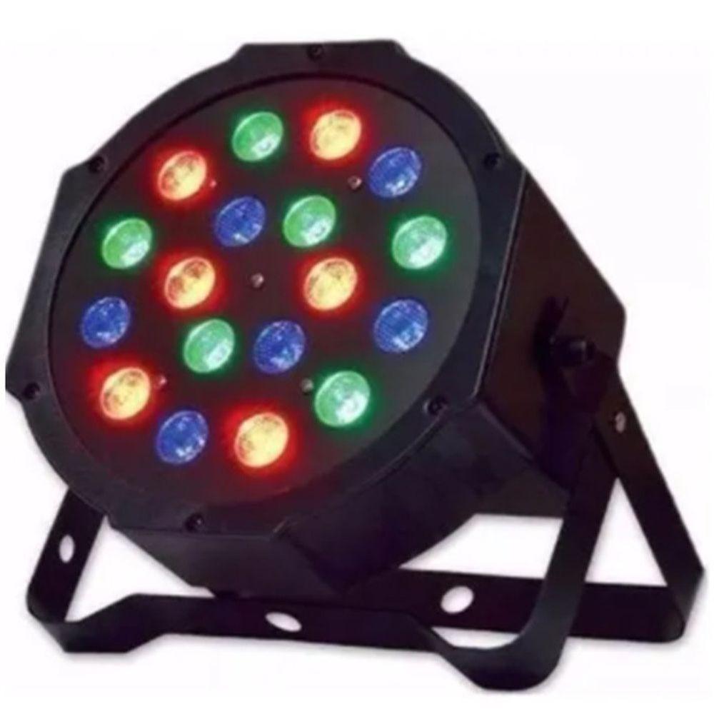 Canhão 18 Leds Rgb Dmx Jogo De Luz Para Bares - 1