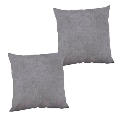 2 Almofadas Cheias Sofa Sala Impermeável Antimofo Lisato Grafite