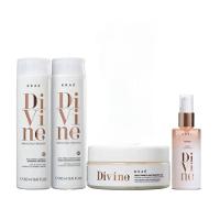 Kit Shampoo E Condicionador 2x250ml + Máscara 200g + Sérum 60ml Divine Braé - 1