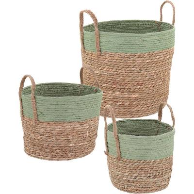 Zagora Cesta Fibra Verde 3Pç