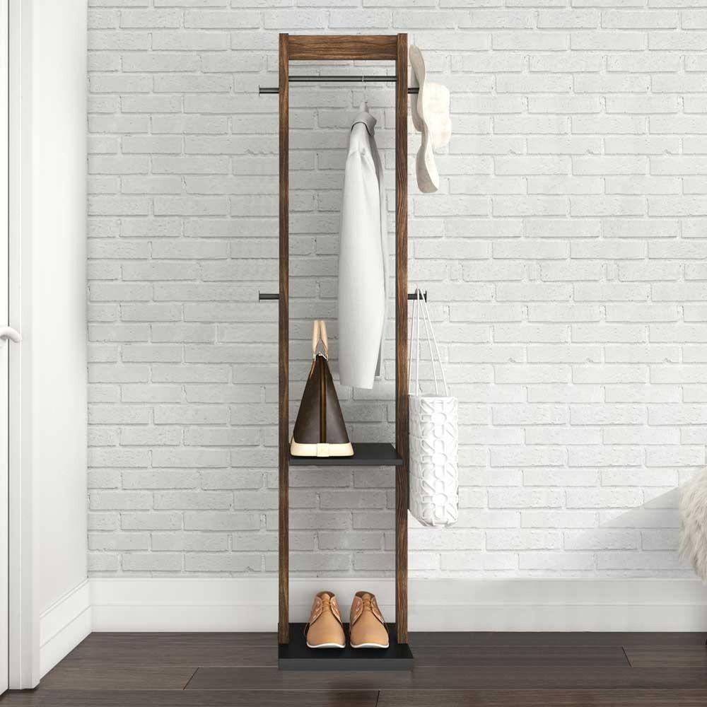 Cabideiro De Chão 5 Ganchos Mancebo Preto - 1