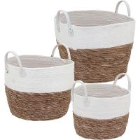 Poneso Cesta Fibra Branco 3Pç - 1