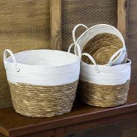 Poneso Cesta Fibra Branco 3Pç - 2