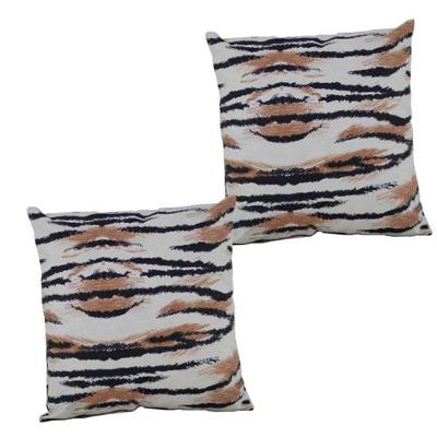 2 Almofadas Cheias Sofa Sala Impermeável Antimofo Tigrado