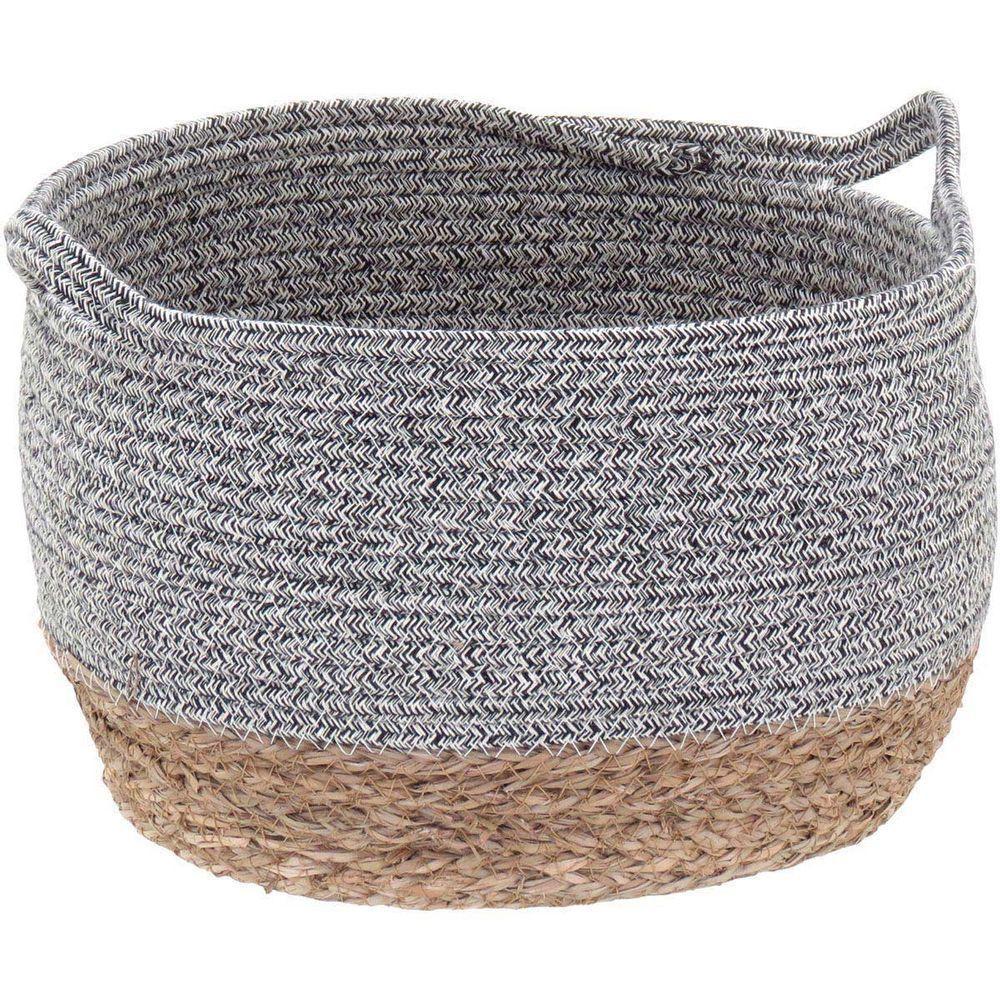 Kigali Cesta Fibra Cinza 3Pç - 3