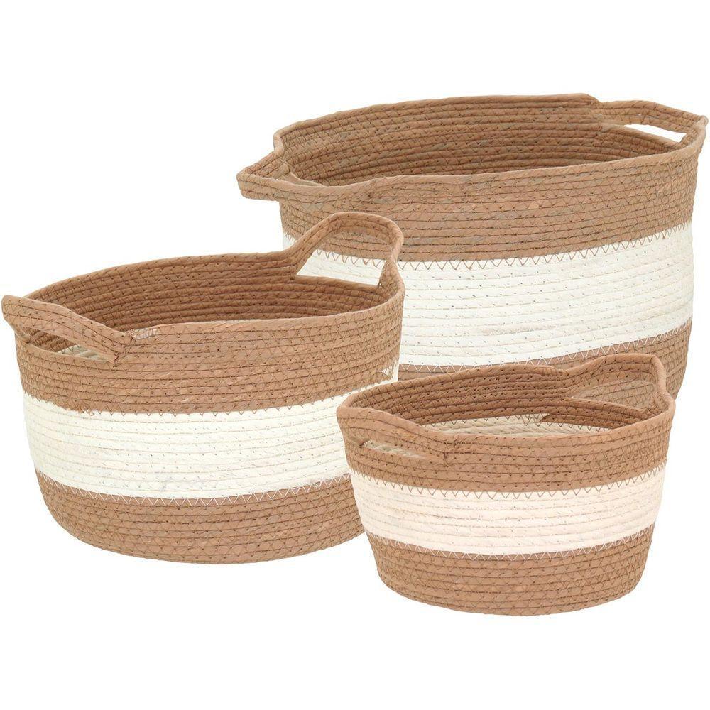 Bangli Cesta Fibra Bege 3Pç - 1