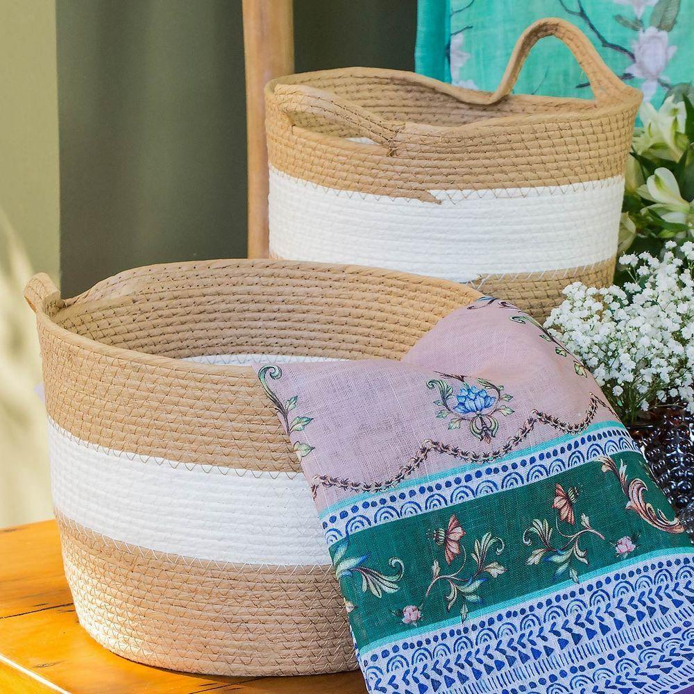 Bangli Cesta Fibra Bege 3Pç - 2