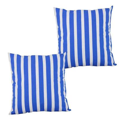 2 Almofadas Cheias Sofa Sala Impermeável Antimofo Listrare Anil