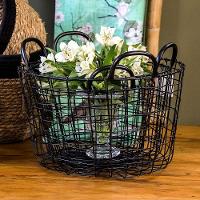 Wire Cesta Metal Preto 3Pç Redondo - 2