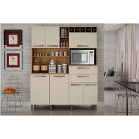 Armário De Cozinha 07 Portas E 02 Gavetas Cinamono/Off White - 1