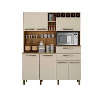 Armário De Cozinha 07 Portas E 02 Gavetas Cinamono/Off White - 3