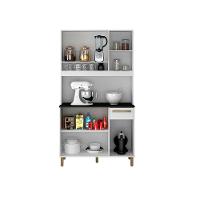 Armário De Cozinha 05 Portas 01 Gaveta Cinamono/Off White - 3