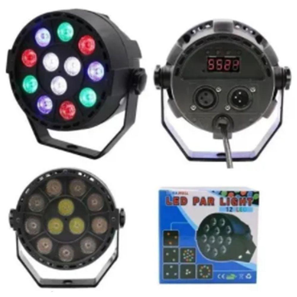 Canhão Refletor 12 Leds Rgb Jogo De Luz Dj Discoteca - 3