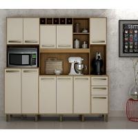 Armário De Cozinha 11 Portas E 02 Gavetas Cinamono/off Wh - 1