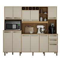 Armário De Cozinha 11 Portas E 02 Gavetas Cinamono/off Wh - 3