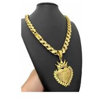 Corrente + Pingente 12mm Friso S Dupla Face Camadas Grossas - 1