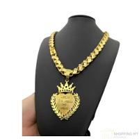 Corrente + Pingente 12mm Friso S Dupla Face Camadas Grossas - 3