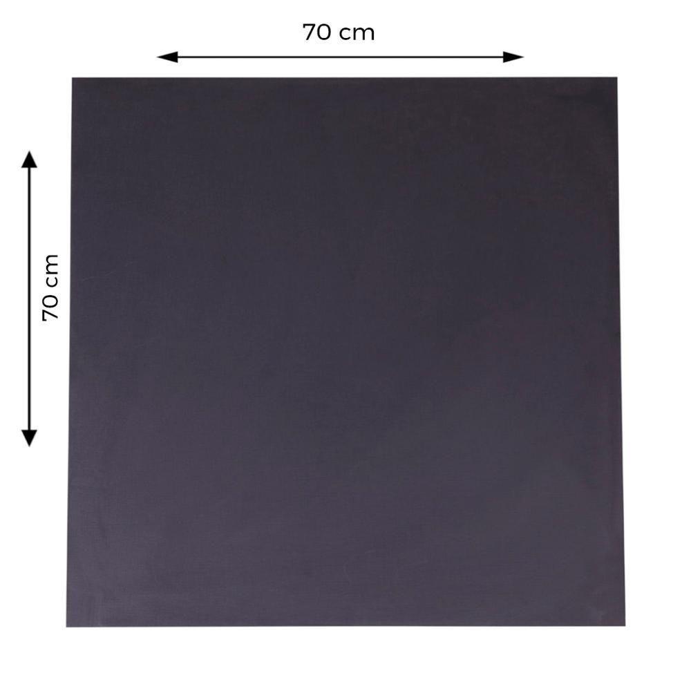 Mesa Alpha Inox 77,50 Cm (Altura) Com Tampo Em Mdp Quadrado 70 Cm Preto - 5