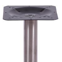 Mesa Beta Em Inox 75 Cm (Altura) Com Disco Redondo Com Tampo Em Mdp Redondo 70 Cm Branco - 3