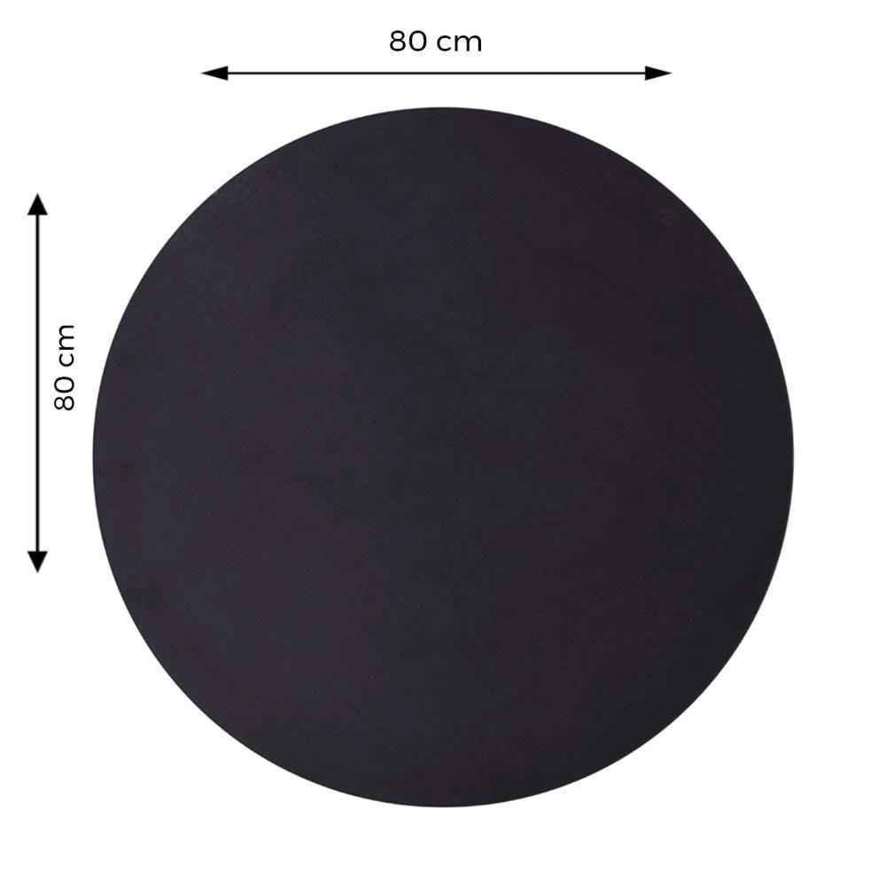 Mesa Bistrô Zeta 111,50 Cm (Altura) Com Tampo Em Mdp Redonda 80 Cm Preto - 5