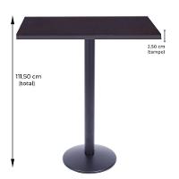 Mesa Bistrô Zeta 111,50 Cm (Altura) Com Tampo Em Mdp Quadrado 80 Cm Preto - 5