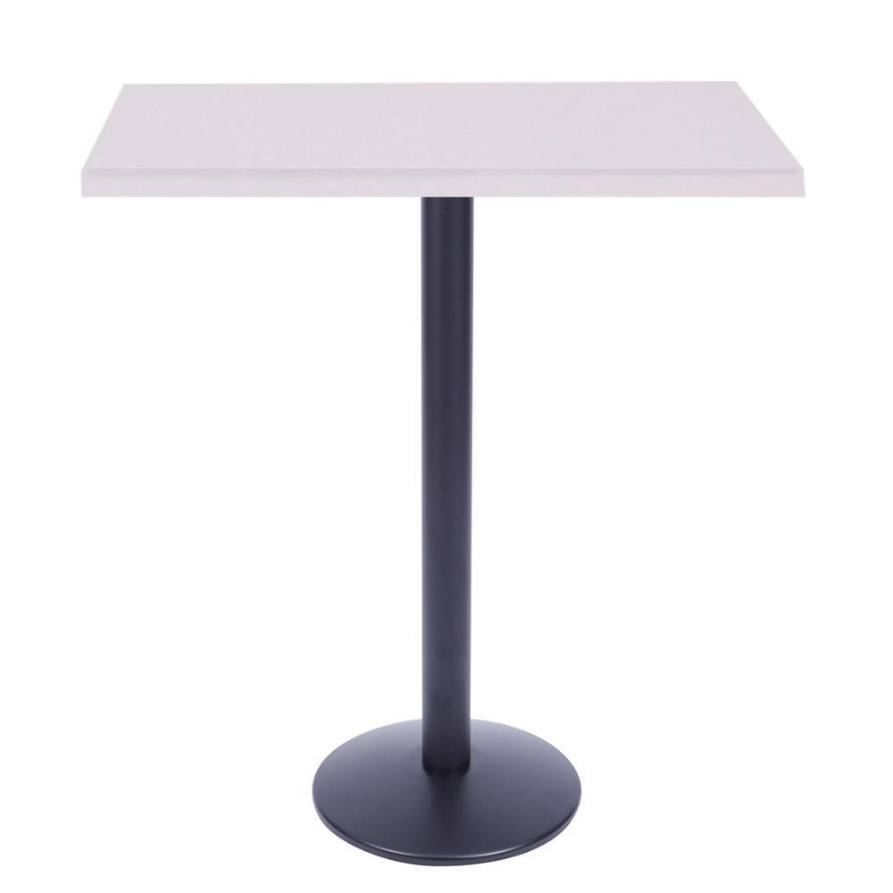 Mesa Bistrô Zeta 111,50 Cm (Altura) Com Tampo Em Mdp Quadrado 70 Cm Branco - 1