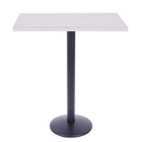 Mesa Bistrô Zeta 111,50 Cm (Altura) Com Tampo Em Mdp Quadrado 70 Cm Branco - 1