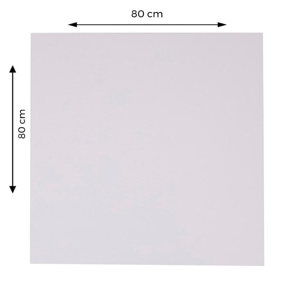 Mesa Beta Em Inox 75 Cm (Altura) Com Disco Redondo Com Tampo Em Mdp Quadrado 80 Cm Branco - 6