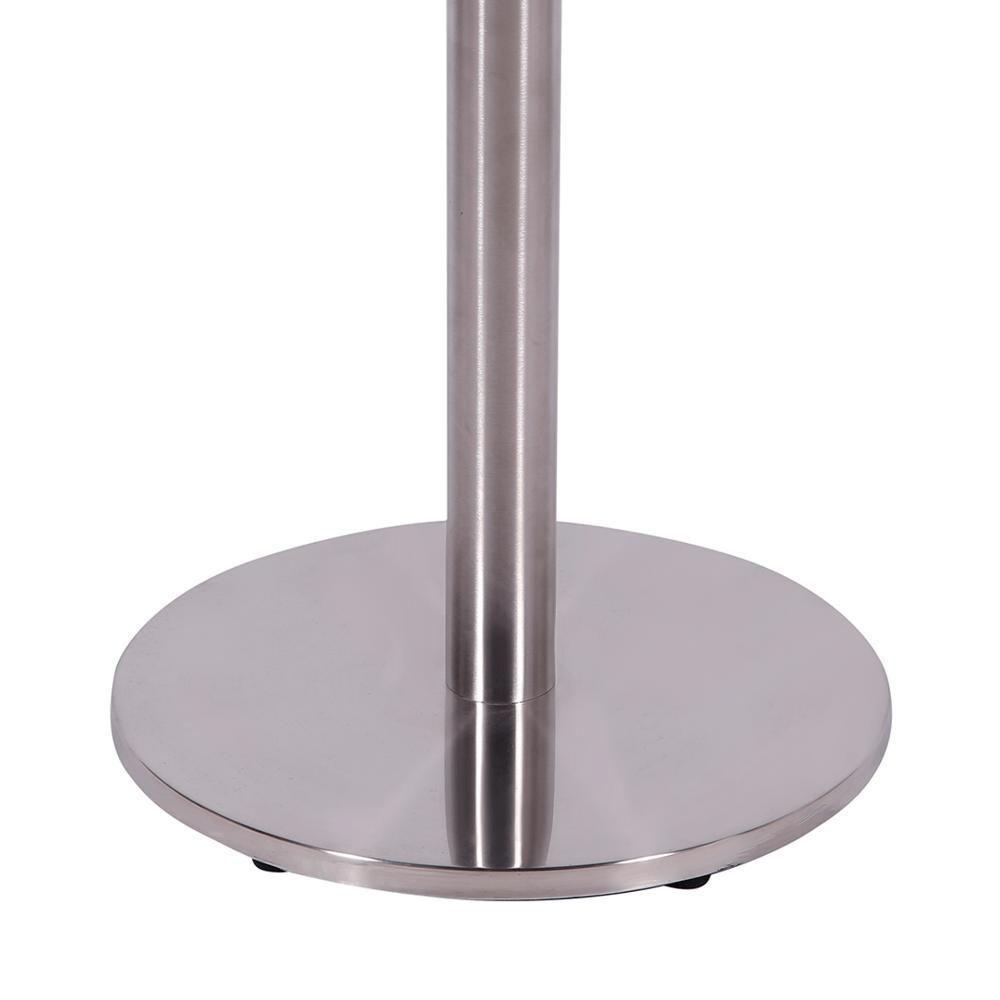 Mesa Beta Em Inox 75 Cm (Altura) Com Disco Redondo Com Tampo Em Mdp Quadrado 80 Cm Branco - 9