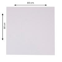 Mesa Beta Em Inox 75 Cm (Altura) Com Disco Redondo Com Tampo Em Mdp Quadrado 80 Cm Branco - 8