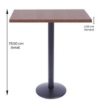 Mesa Bistrô Zeta 111,50 Cm (Altura) Com Tampo Em Mdp Quadrado 60 Cm Imbuia - 2