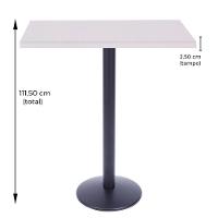 Mesa Bistrô Zeta 111,50 Cm (Altura) Com Tampo Em Mdp Quadrado 60 Cm Branco - 3
