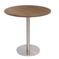 Mesa Bistrô Beta 112,50 Cm (Altura) Com Tampo Em Mdp Redonda 80 Cm Imbuia - 1