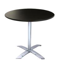 Mesa Gama Dobrável Em Alumínio 75 Cm (Altura) Com Tampo Em Mdp Redonda 80 Cm Preto - 1