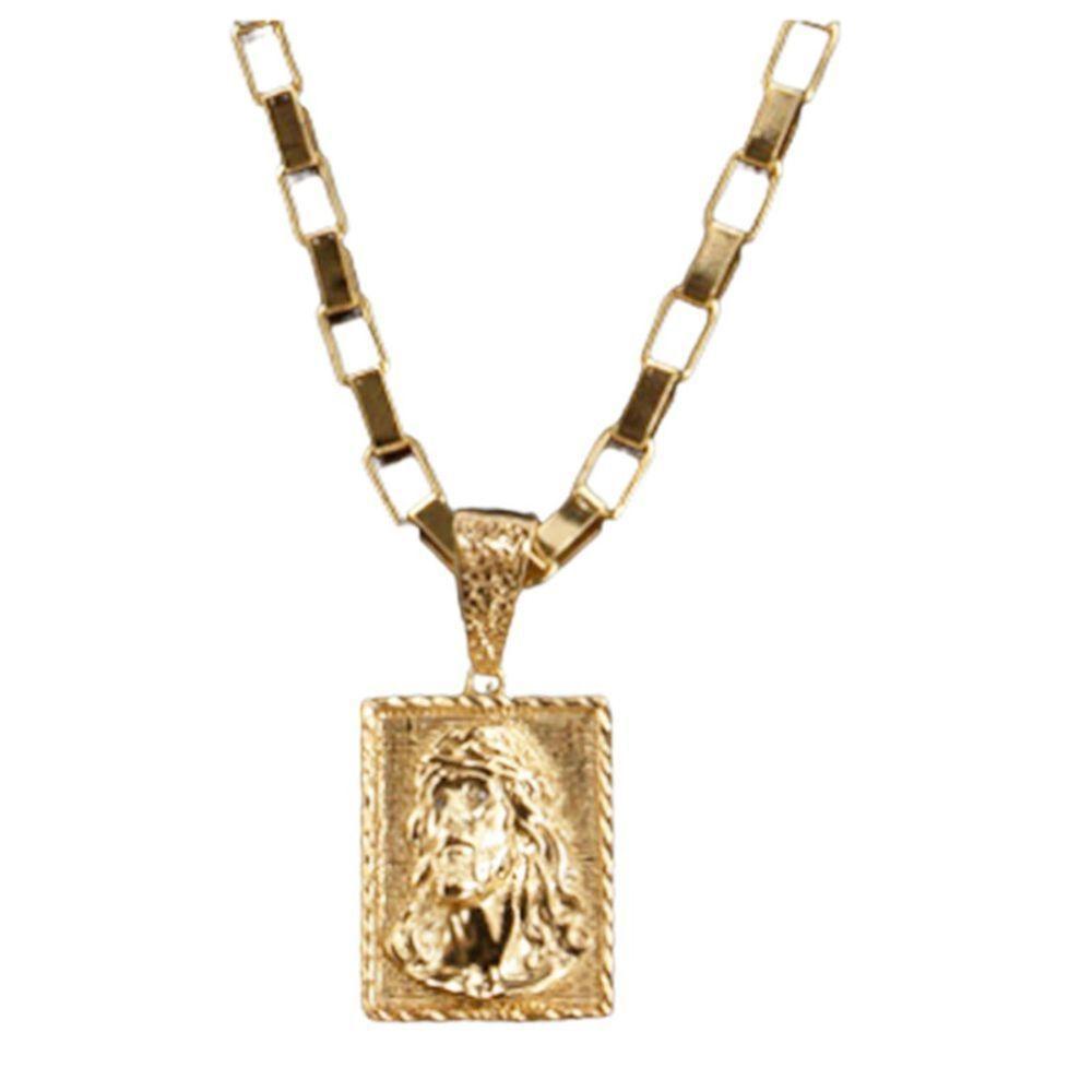 Corrente Carti Com Pingente Cruz Pergaminho Cruz Na Placa - 1