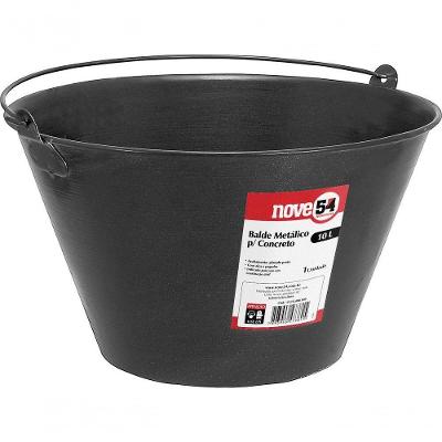 Balde Para Concreto 10 Litros Metálico - Nove54